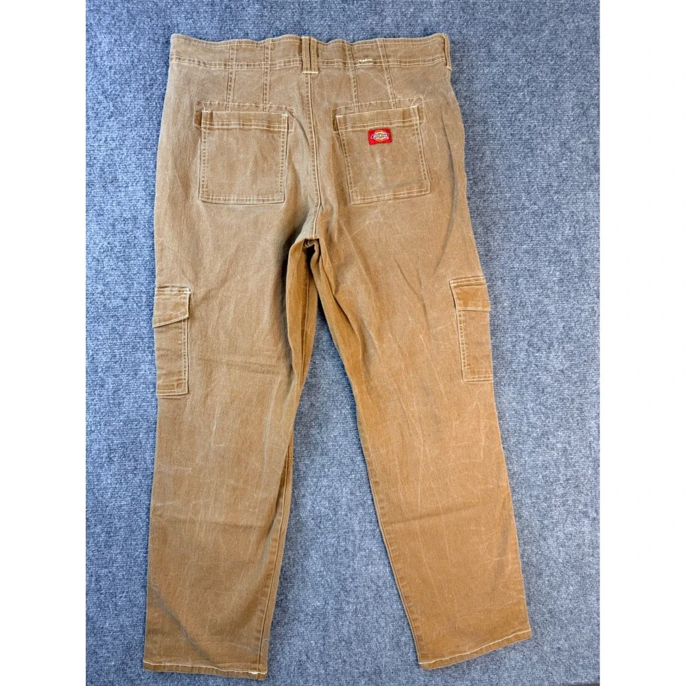 Dickies Cargo Pants 15/32 Mens 34x31 Brown Canvas Workwear Tactical Streetwear